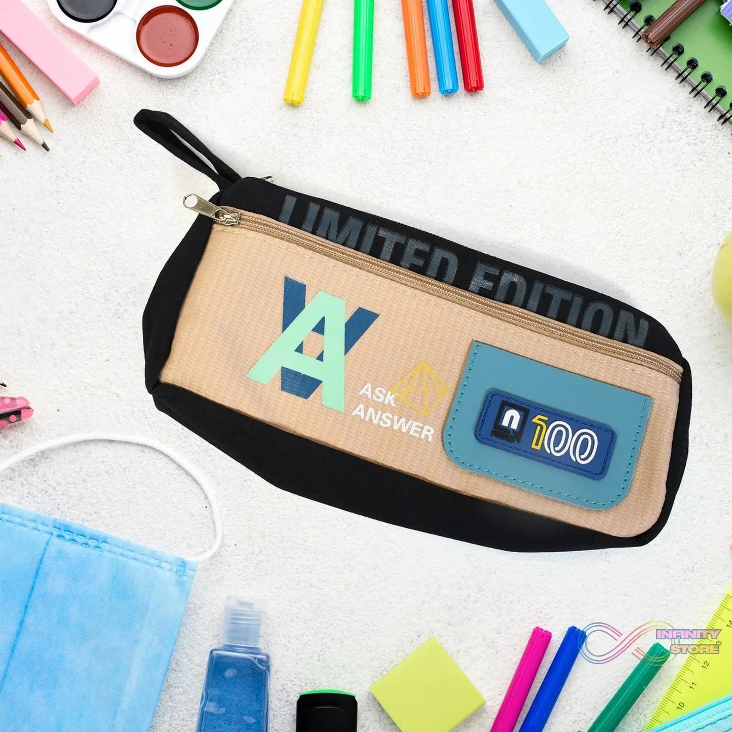 Mix Design Pouch – Stylish and Versatile Storage Bag (1pc) - infinityexculsivestore.com