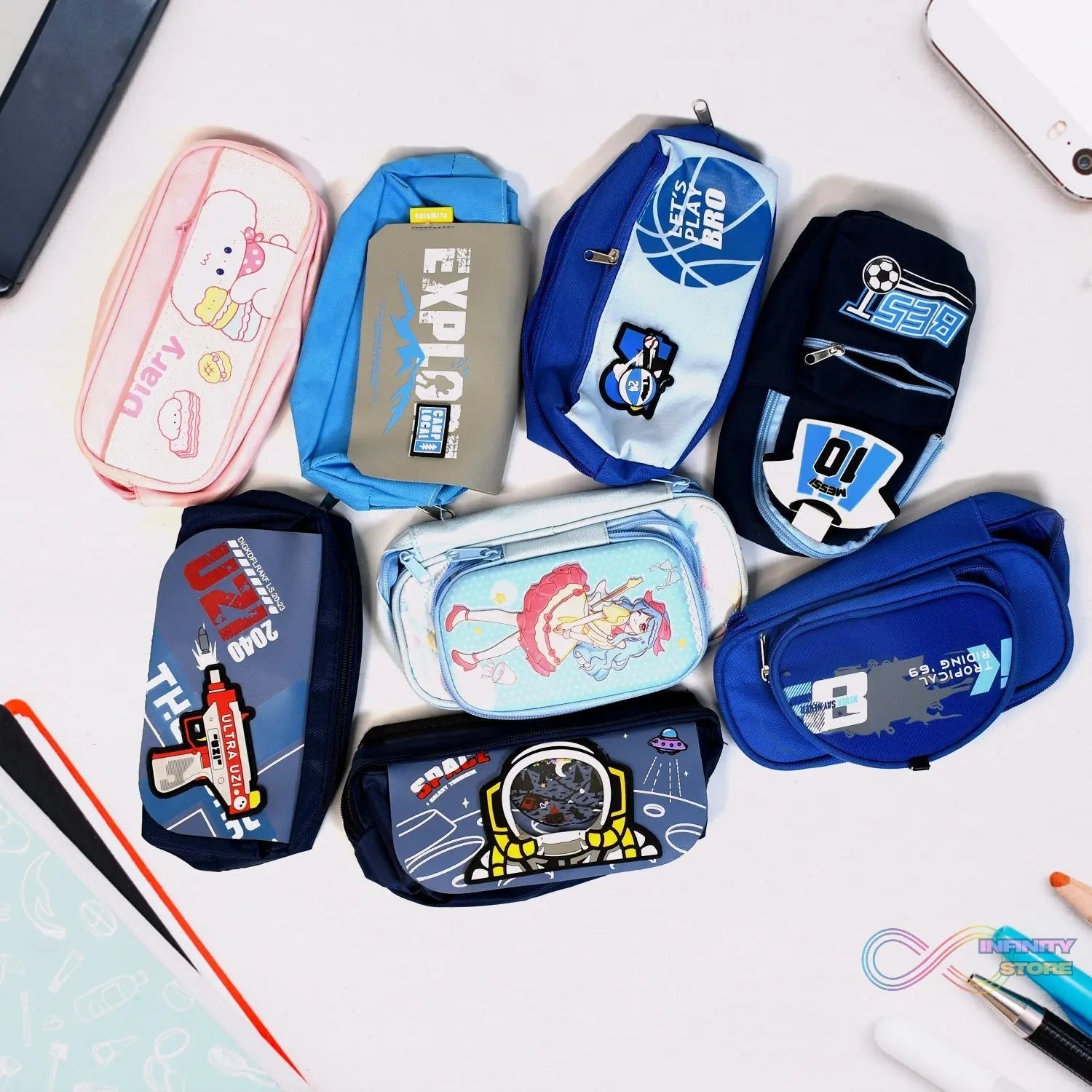 Mix Designs Pouch – Stylish, Functional Storage Bag (1pc) - infinityexculsivestore.com