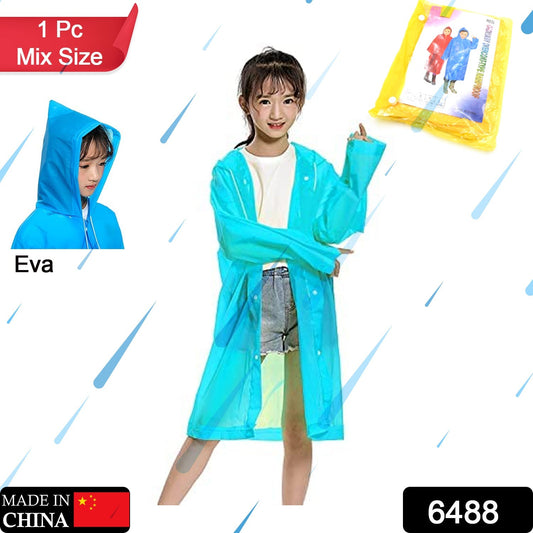 Mix Size Portable Student Rain Coat, Kid's Girl's & Boy's Outdoor Traveling Eva Material Raincoat/Rain wear/Rain Suit for Outdoor Accessory (1pc) - infinityexculsivestore.com