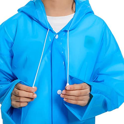 Mix Size Portable Student Rain Coat, Kid's Girl's & Boy's Outdoor Traveling Eva Material Raincoat/Rain wear/Rain Suit for Outdoor Accessory (1pc) - infinityexculsivestore.com