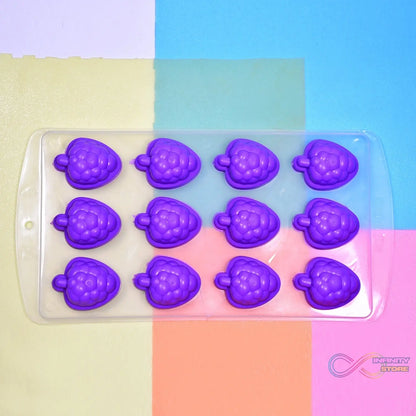 Flexible silicone ice trays with lid, easy release design