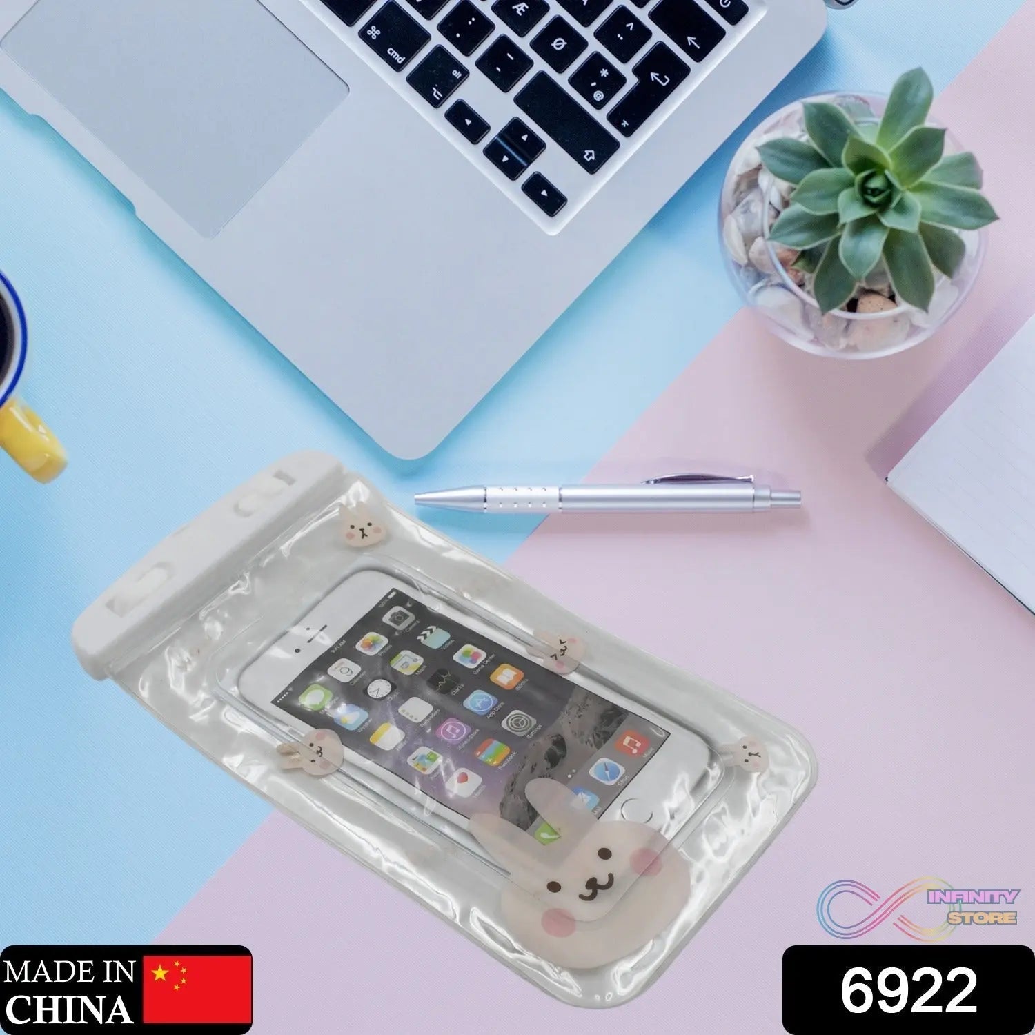 Mobile Cover Pouch Transparent Waterproof Sealed Plastic Smartphone Protective Pouch Cover/Bag for All Mobile Phones - infinityexculsivestore.com