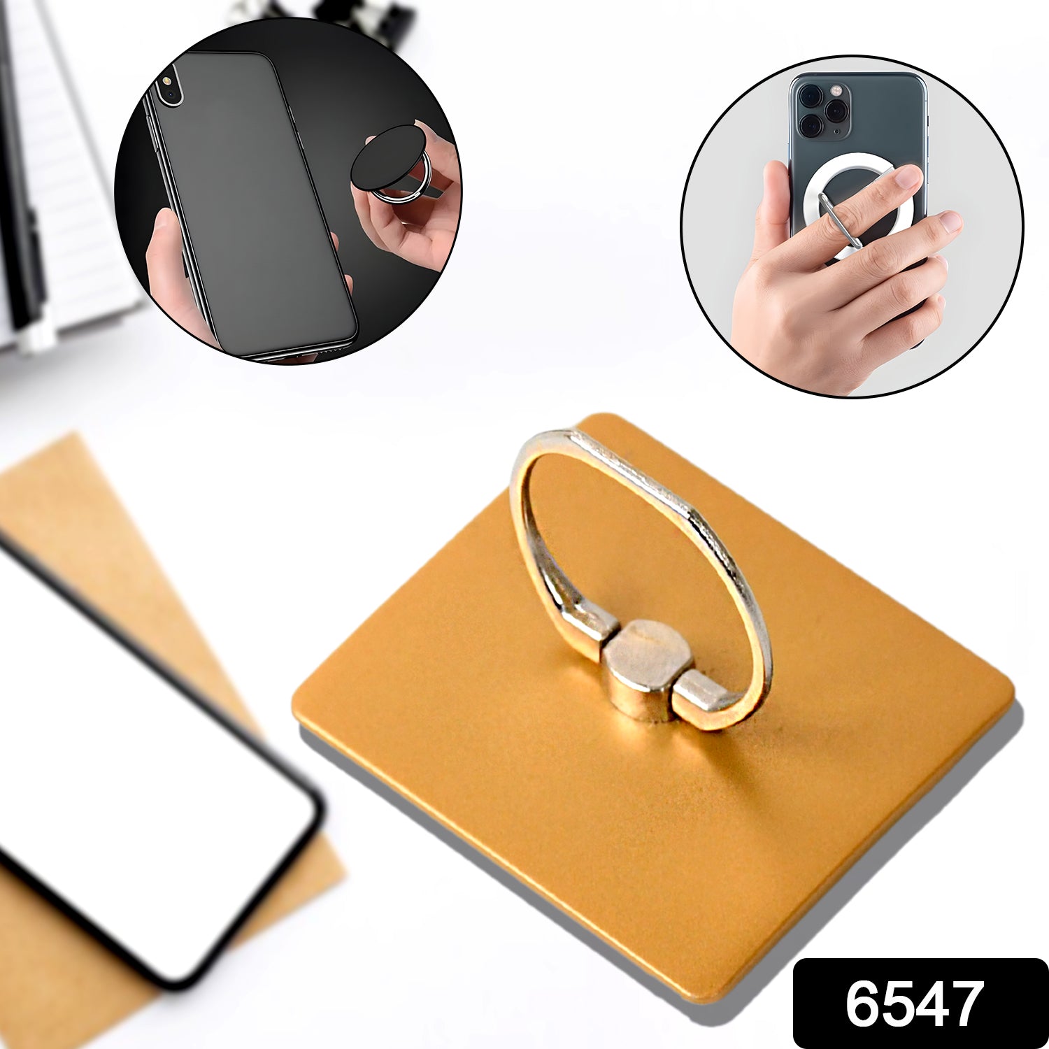 Mobile Phone Finger Stand, 360°Rotation Phone Ring Stand Holder, Kickstand Hand Finger Grip (1 Pc) - infinityexculsivestore.com