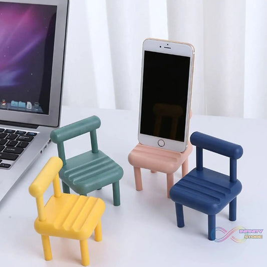 Mobile Phone Holder, Mini Chair Cell Phone Stand, Portable Smartphone Dock, Cellphone Holder for Desktop Design Compatible with All Mobile Phones (1 Pc) - infinityexculsivestore.com