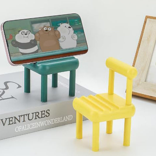 Mobile Phone Holder, Mini Chair Cell Phone Stand, Portable Smartphone Dock, Cellphone Holder for Desktop Design Compatible with All Mobile Phones (1 Pc) - infinityexculsivestore.com