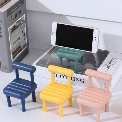 Mobile Phone Holder, Mini Chair Cell Phone Stand, Portable Smartphone Dock, Cellphone Holder for Desktop Design Compatible with All Mobile Phones (1 Pc) - infinityexculsivestore.com