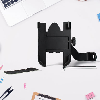 Mobile Phone Holder With Easy Adjustable Rear View Mirror Mount Solid Metal Cradle Stand Suitable for Bike & Mobile Phones - infinityexculsivestore.com