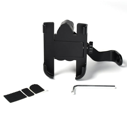 Mobile Phone Holder With Easy Adjustable Rear View Mirror Mount Solid Metal Cradle Stand Suitable for Bike & Mobile Phones - infinityexculsivestore.com
