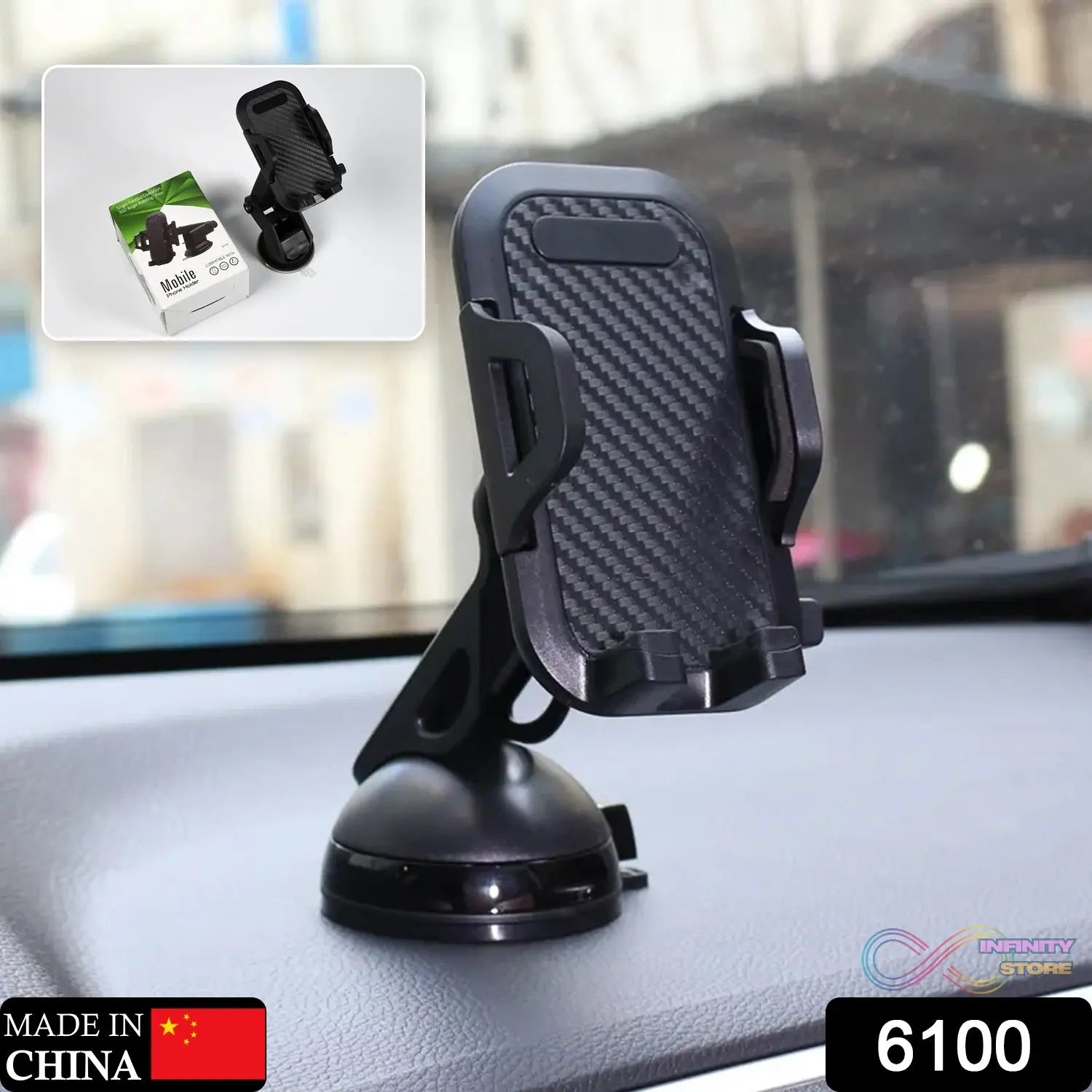 Mobile Phone Holder for Car Mobile Phone Holder Dashboard Windscreen 3 in 1 Smartphone Holder Car - infinityexculsivestore.com