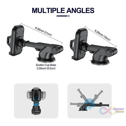 Mobile Phone Holder for Car Mobile Phone Holder Dashboard Windscreen 3 in 1 Smartphone Holder Car - infinityexculsivestore.com