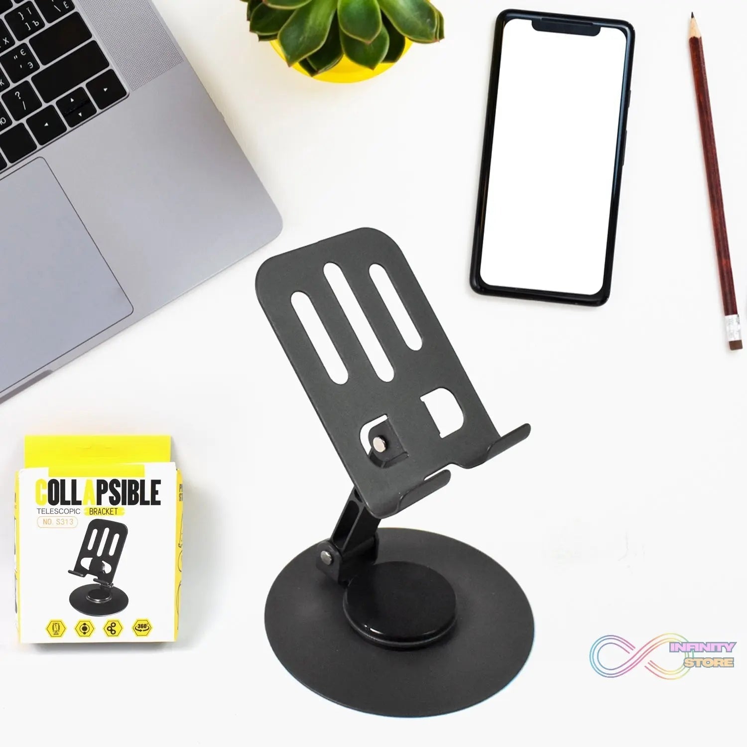 Mobile Stand Foldable & 360° Rotatable Mobile Stand (1 Pc) - infinityexculsivestore.com