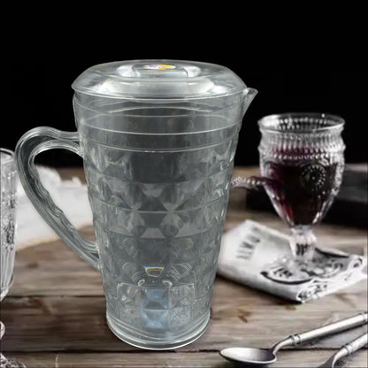 Mocktail Pet Jug Plastic Jug With lid, Drinking Beverage Jag, Transparent Tableware Reusable BPA Free, Plastic Water jug for Home use, Perfect for Home, Restaurants - infinityexculsivestore.com