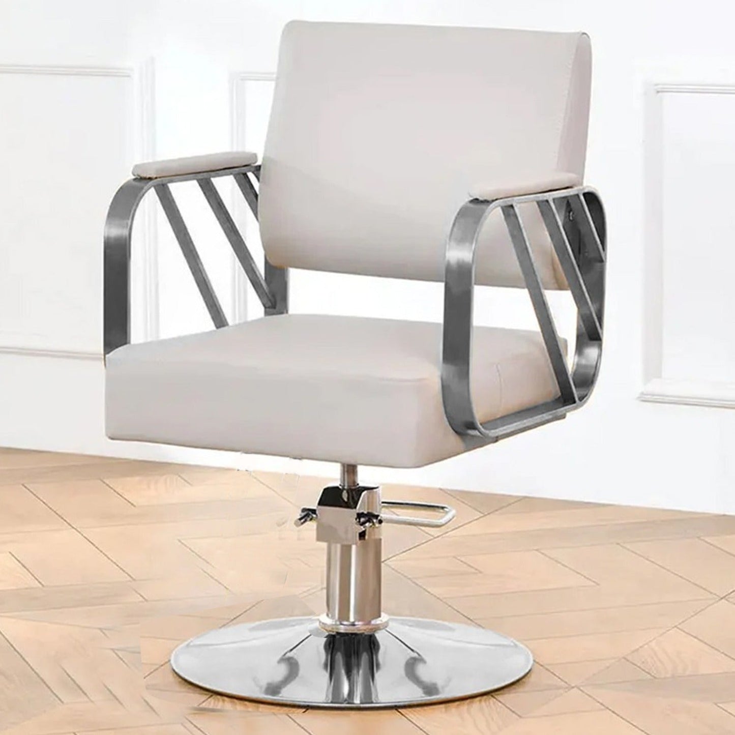 Modern Regular Chair with Hydraulic Lift for Home Office Hotel Cafe Chair (1 Unit Silver & Gold) - infinityexculsivestore.com