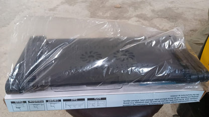 Modern Style Portable Adjustable Foldable Laptop Holder Notebook Desks Lap PC Folding Desk Table Vented Stand 2 Built in Cooling Fans - infinityexculsivestore.com