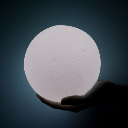 Moon Night Lamp with Plastic Stand Night Lamp for Bedroom (19 x14 Cm / 1 Pc) - infinityexculsivestore.com