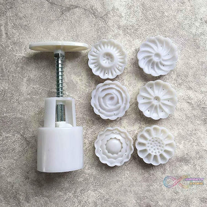 Mooncake Mold with 6 Stamps (1 Set) - infinityexculsivestore.com