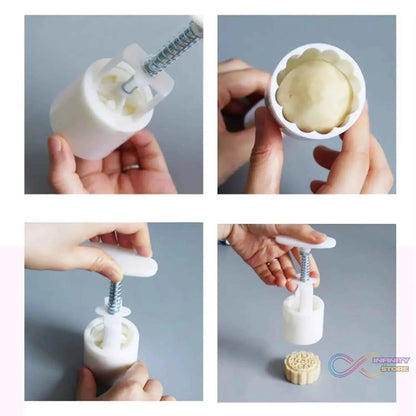 Mooncake Mold with 6 Stamps (1 Set) - infinityexculsivestore.com