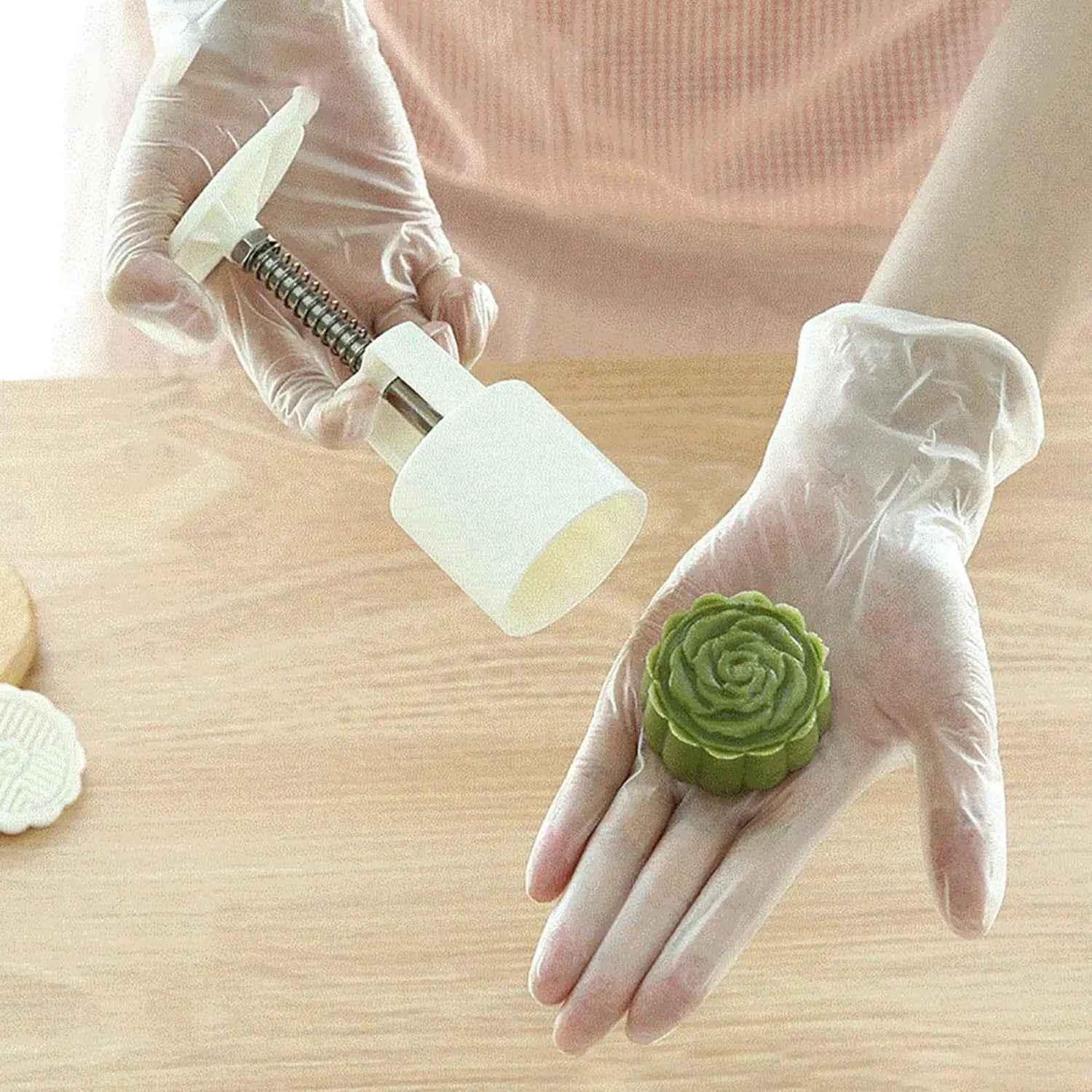 Mooncake Mold with 6 Stamps (1 Set) - infinityexculsivestore.com