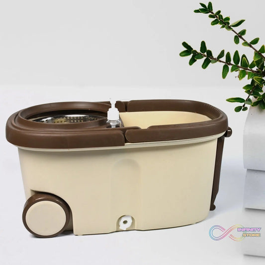 Mop with Bucket For Floor Cleaning With Steel Spin / Mop for Floor Cleaning / Floor Cleaner Mop / Spin Mop / Magic Mop / Mop Stick / Spin Mop Set with Bucket - infinityexculsivestore.com