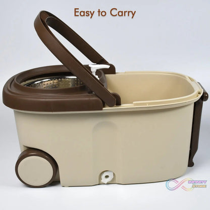 Mop with Bucket For Floor Cleaning With Steel Spin / Mop for Floor Cleaning / Floor Cleaner Mop / Spin Mop / Magic Mop / Mop Stick / Spin Mop Set with Bucket - infinityexculsivestore.com