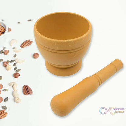 Mortar and Pestle Set for Spices, Okhli Masher, Khalbatta, Kharal, Mixer, Natural & Traditional Grinder and Musal, Well Design for Kitchen, Home, Herb - infinityexculsivestore.com