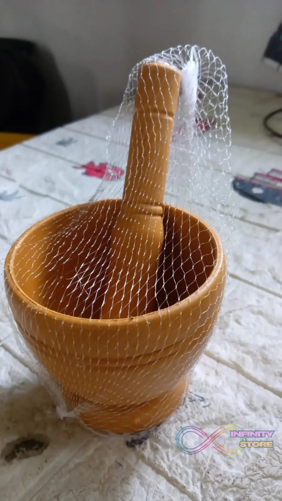 Mortar and Pestle Set for Spices, Okhli Masher, Khalbatta, Kharal, Mixer, Natural & Traditional Grinder and Musal, Well Design for Kitchen, Home, Herb - infinityexculsivestore.com