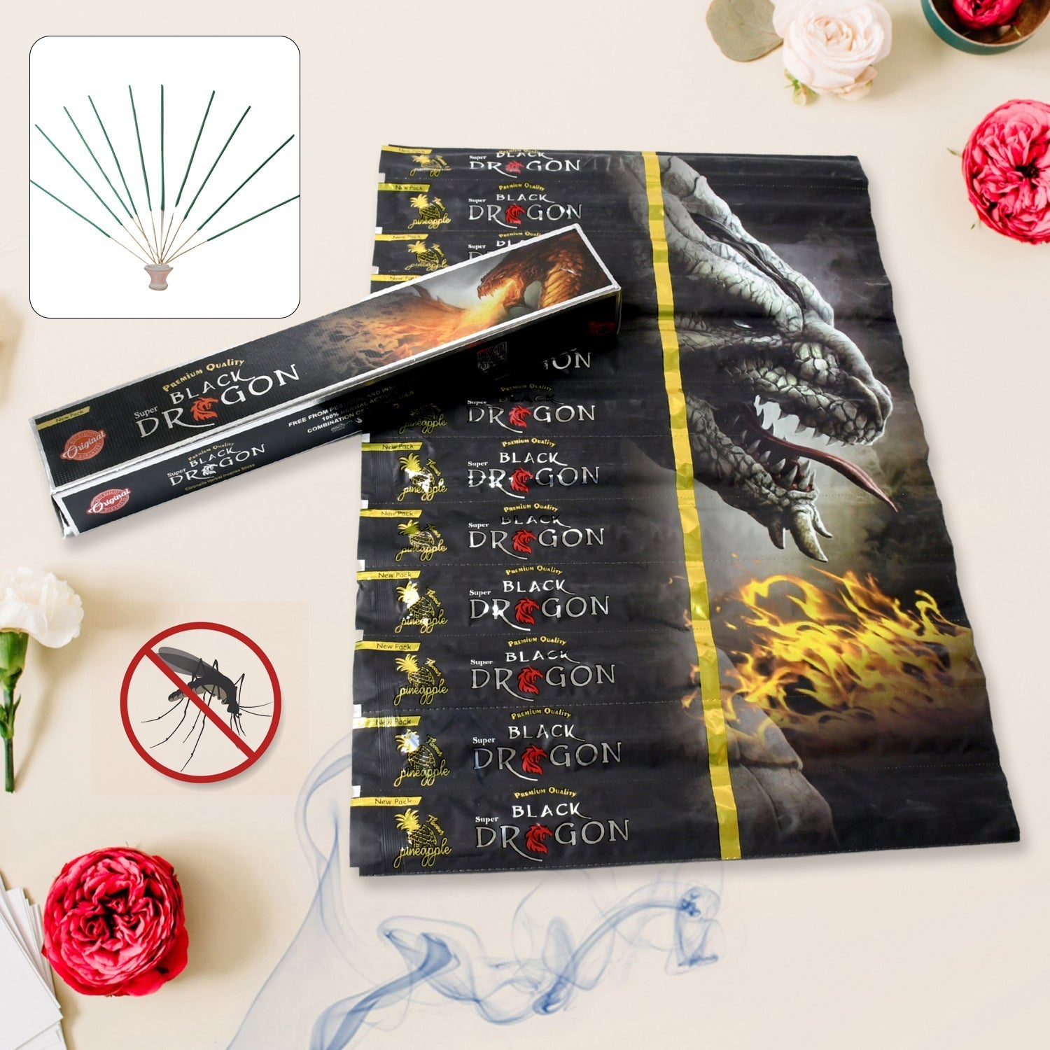 Mosquito Agarbatti Stick Herbal Mosquito Agarbatti 1 Box ( 12 Packet / 120 Sticks ) ( Incense Stick ) - infinityexculsivestore.com