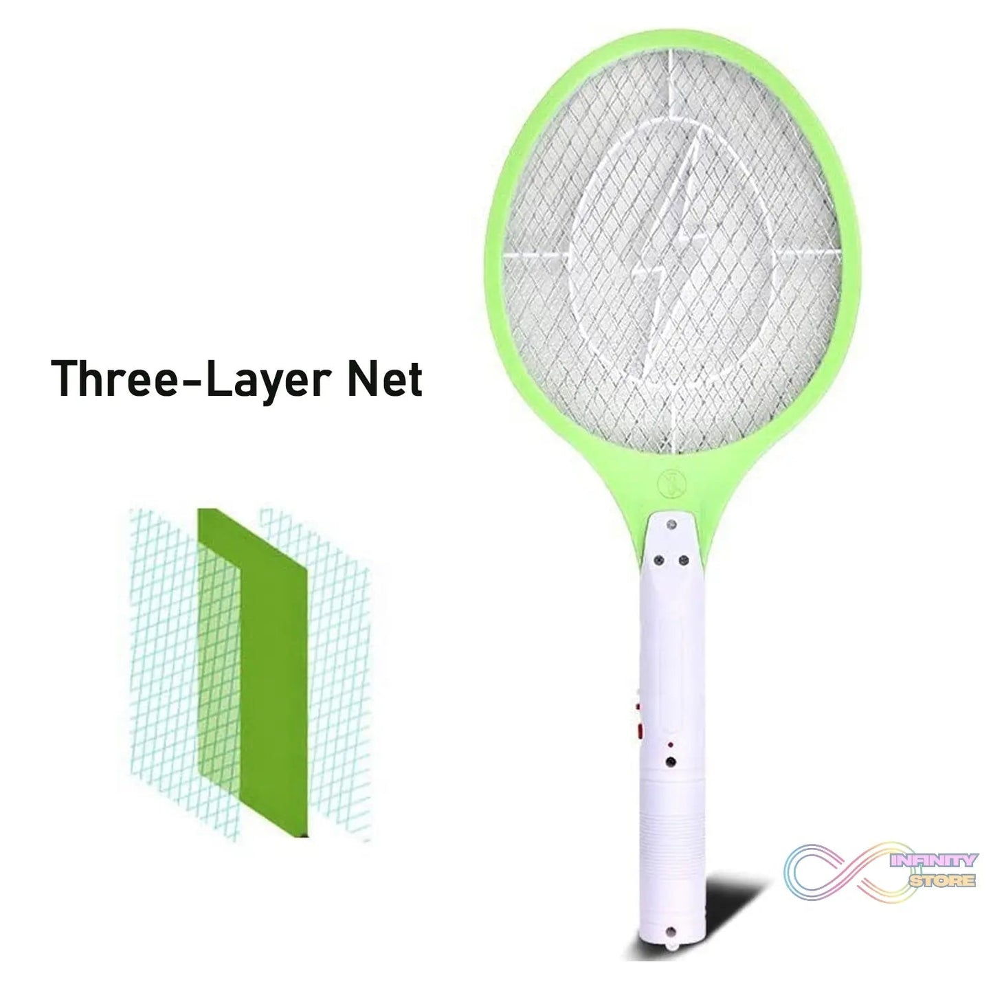 Mosquito Killer Racket Rechargeable Handheld Electric Fly Swatter Mosquito Killer Racket Bat, Electric Insect Killer (Quality Assured) (with cable) - infinityexculsivestore.com
