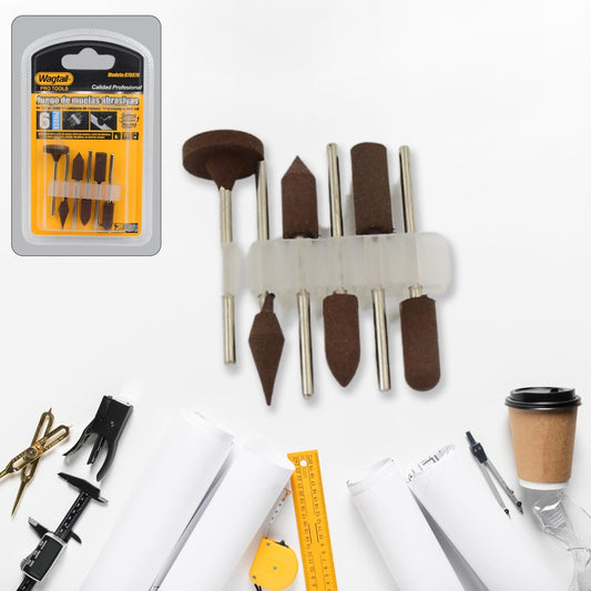Mounted Points Abrasive Stone Head Mounted Grinding Wheel Bits Rotary Tool Kit (6 Pcs) - infinityexculsivestore.com