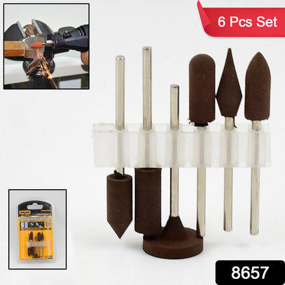 Mounted Points Abrasive Stone Head Mounted Grinding Wheel Bits Rotary Tool Kit (6 Pcs) - infinityexculsivestore.com