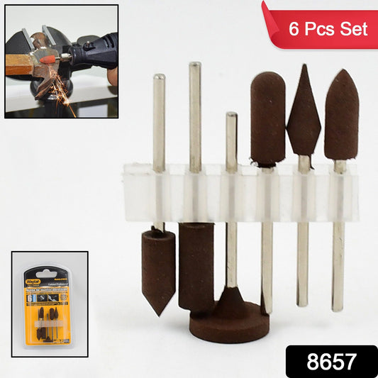 Mounted Points Abrasive Stone Head Mounted Grinding Wheel Bits Rotary Tool Kit (6 Pcs) - infinityexculsivestore.com