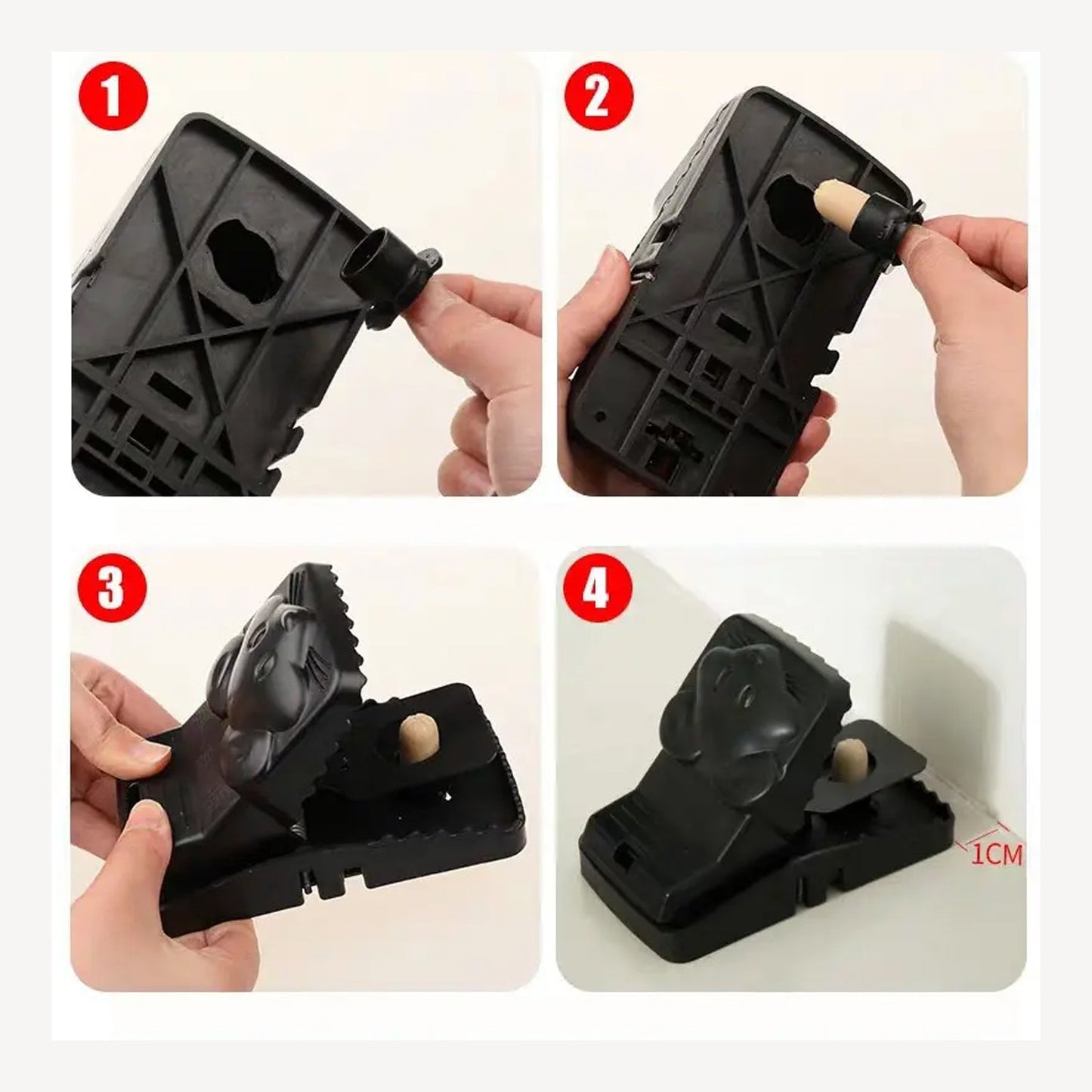 Mouse Catcher Trap Cage with Mouse Figure for Home, Kitchen, Room, Office, Indoor, Outdoor Mice Pest Control Reusable (1 Pc) - infinityexculsivestore.com