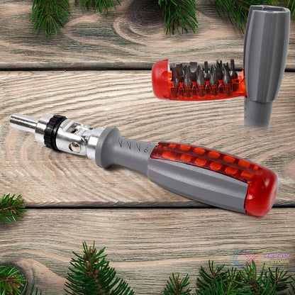 Multi Bits Ratchet Screwdriver Set, Adjustable Angle Two - Way Ratcheting Screwdriver (1 Set) - infinityexculsivestore.com