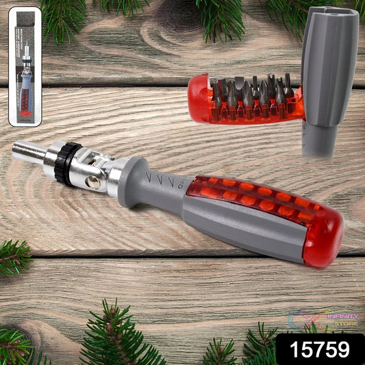 Multi Bits Ratchet Screwdriver Set, Adjustable Angle Two - Way Ratcheting Screwdriver (1 Set) - infinityexculsivestore.com