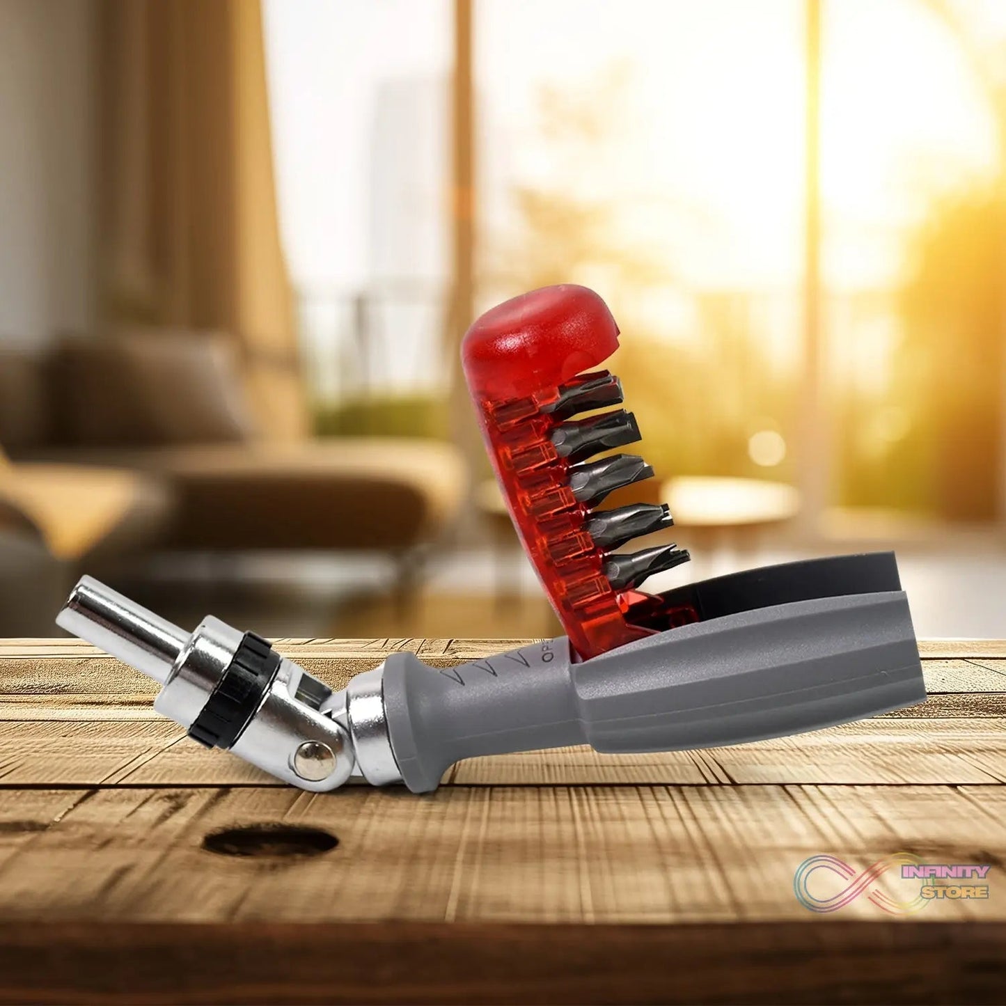 Multi Bits Ratchet Screwdriver Set, Adjustable Angle Two - Way Ratcheting Screwdriver (1 Set) - infinityexculsivestore.com