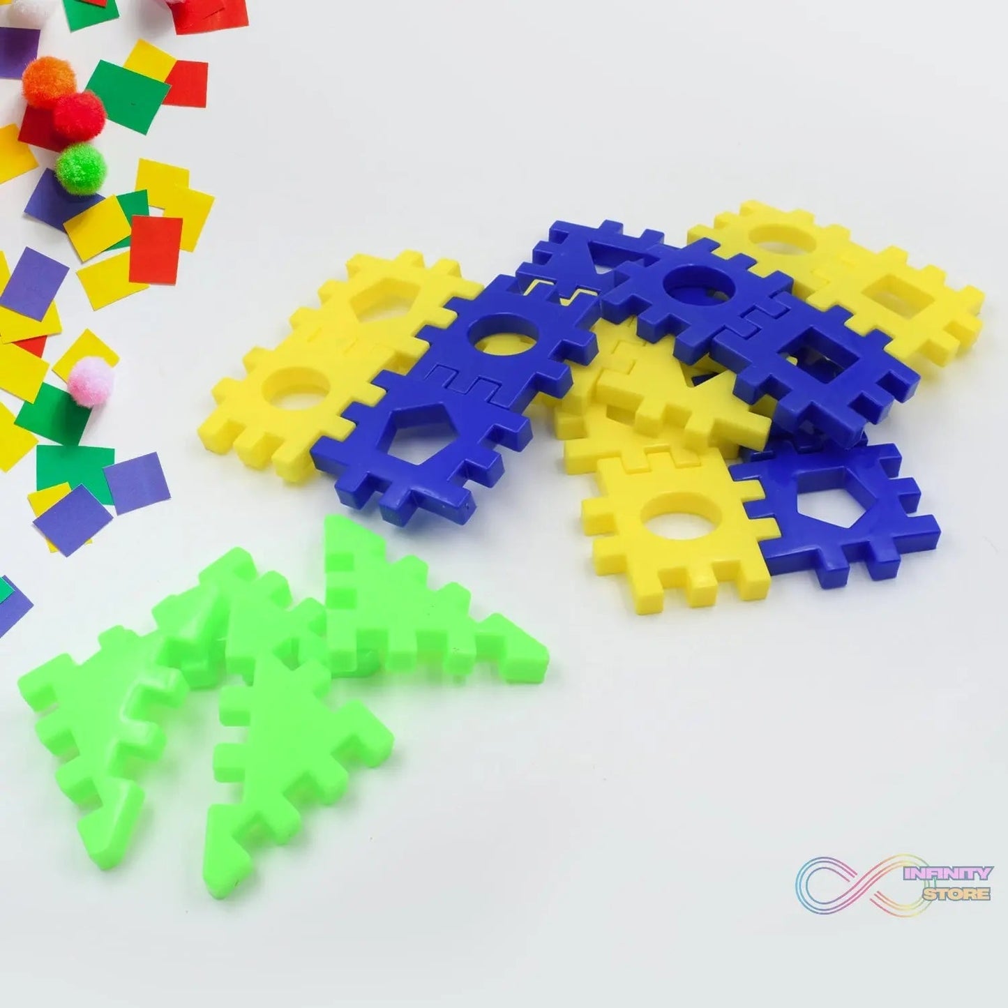 Multi - Color Educational Building Blocks Set for Kids Aged 3 - 12 - 4 Pc & 12 Pc Options, Perfect Gift for Boys and Girls - infinityexculsivestore.com