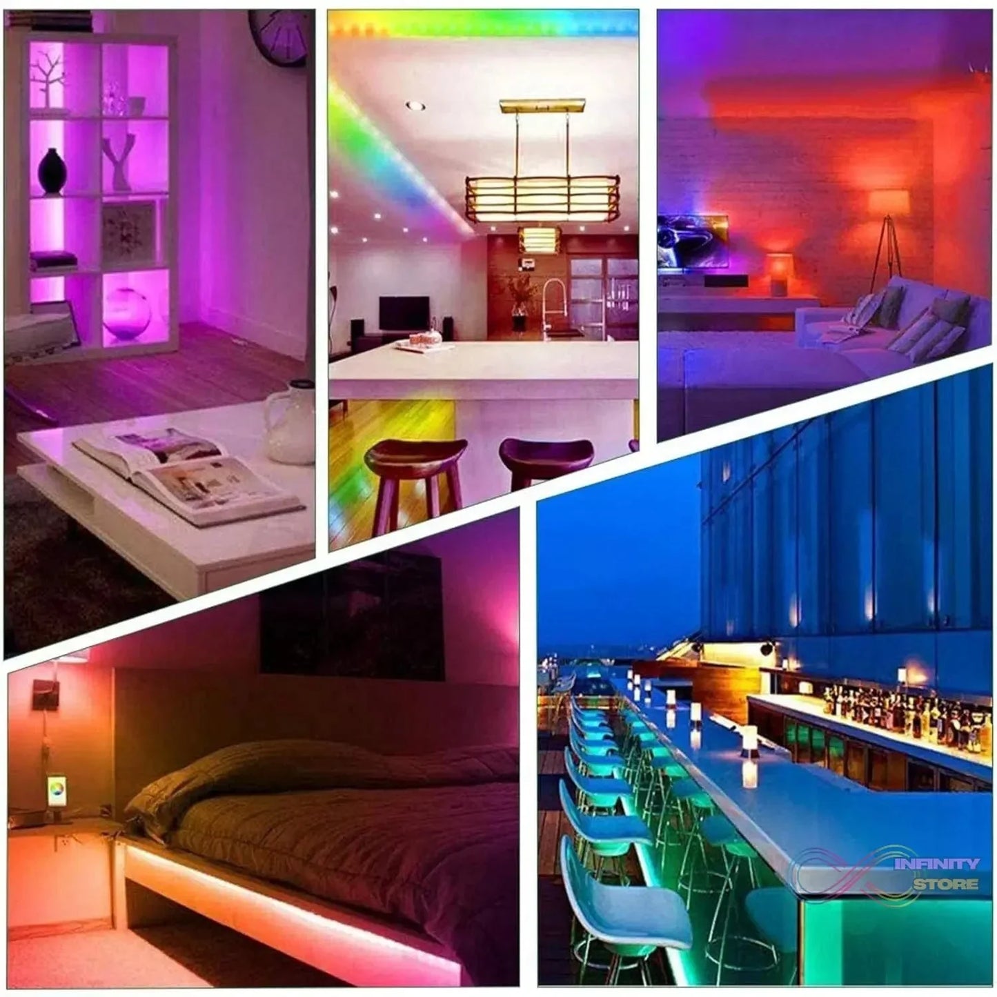 Multi Coloured 30M RGB LED Strip Lights (1 Pc / Loose) - infinityexculsivestore.com