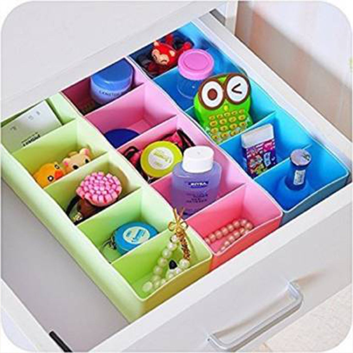 Multi - Function Desktop Drawer Storage Box Clothing Organizer 5 Grid Storage Box Underwear Socks ,Ties Organizer Box (4 Pc Set) - infinityexculsivestore.com