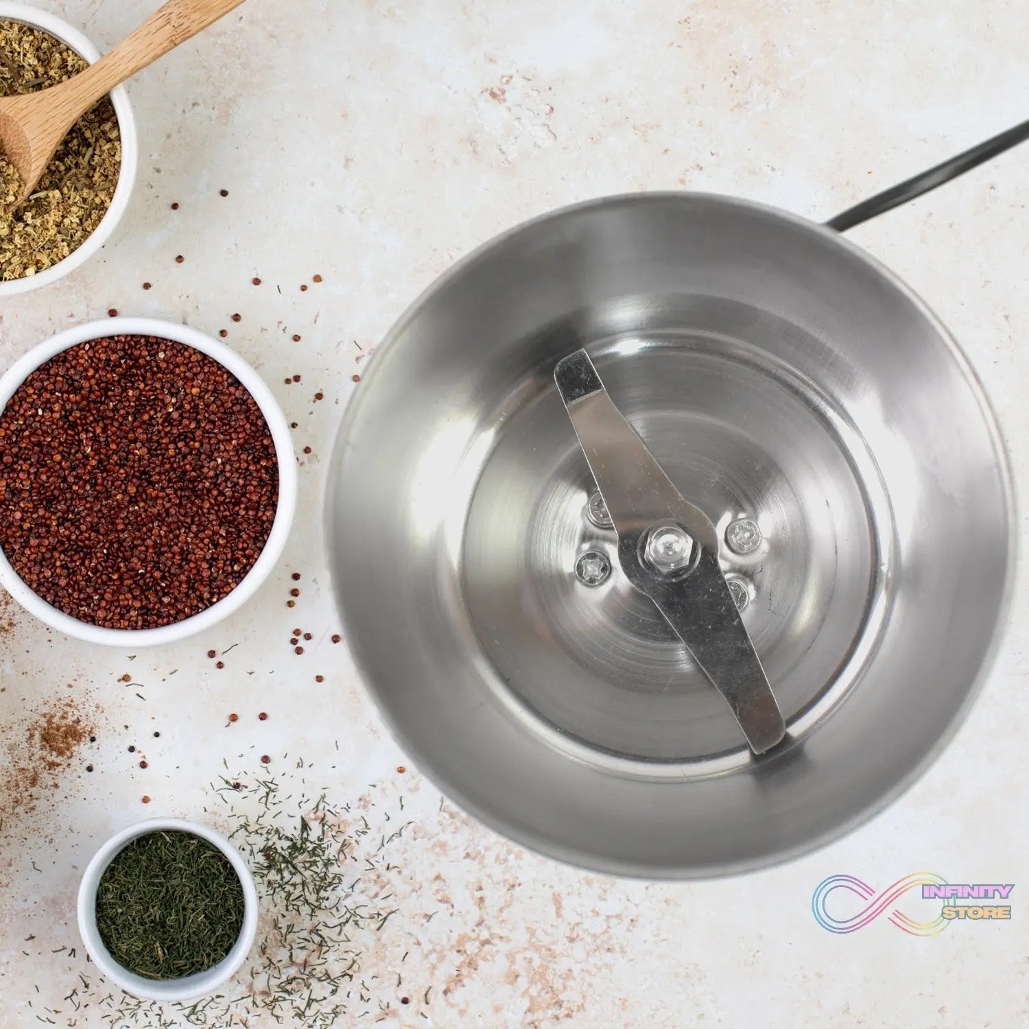 Multi Function Electric Small Food Grinder Grain Grinder (100 - 200w / 2 Blade / 1 Pc) - infinityexculsivestore.com