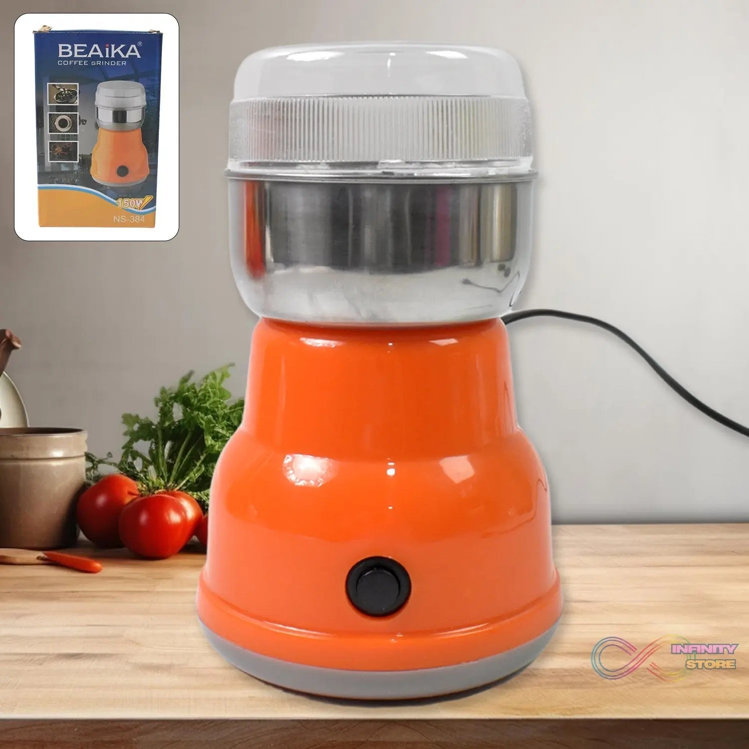 Multi Function Electric Small Food Grinder Grain Grinder (100 - 200w / 4 Blade / 1 Pc) - infinityexculsivestore.com