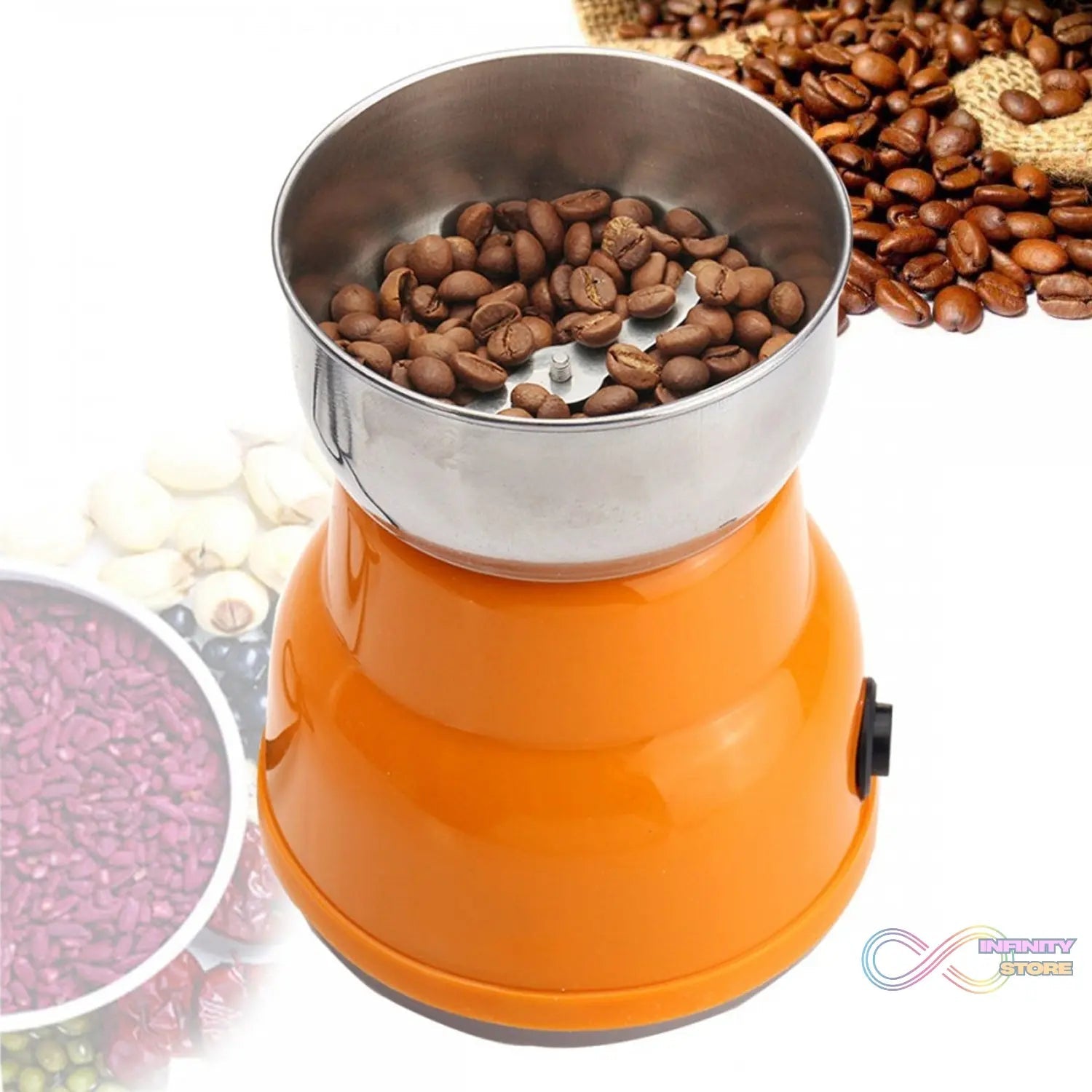 Multi Function Electric Small Food Grinder Grain Grinder (100 - 200w / 4 Blade / 1 Pc) - infinityexculsivestore.com