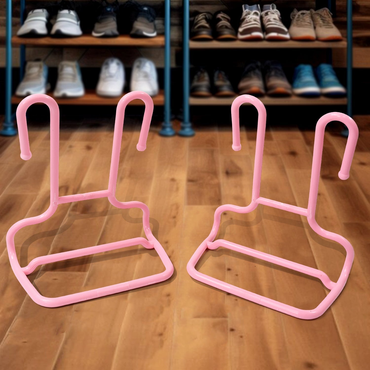 Multi - Function Shelf Drying Rack Shoe Rack Stand Hanger Shoes Hanging Storage Wardrobe Organizer Rack, Shoe Organizer Stand Closet Shoe Organizer Shoe Holder (2 Pc Set) - infinityexculsivestore.com