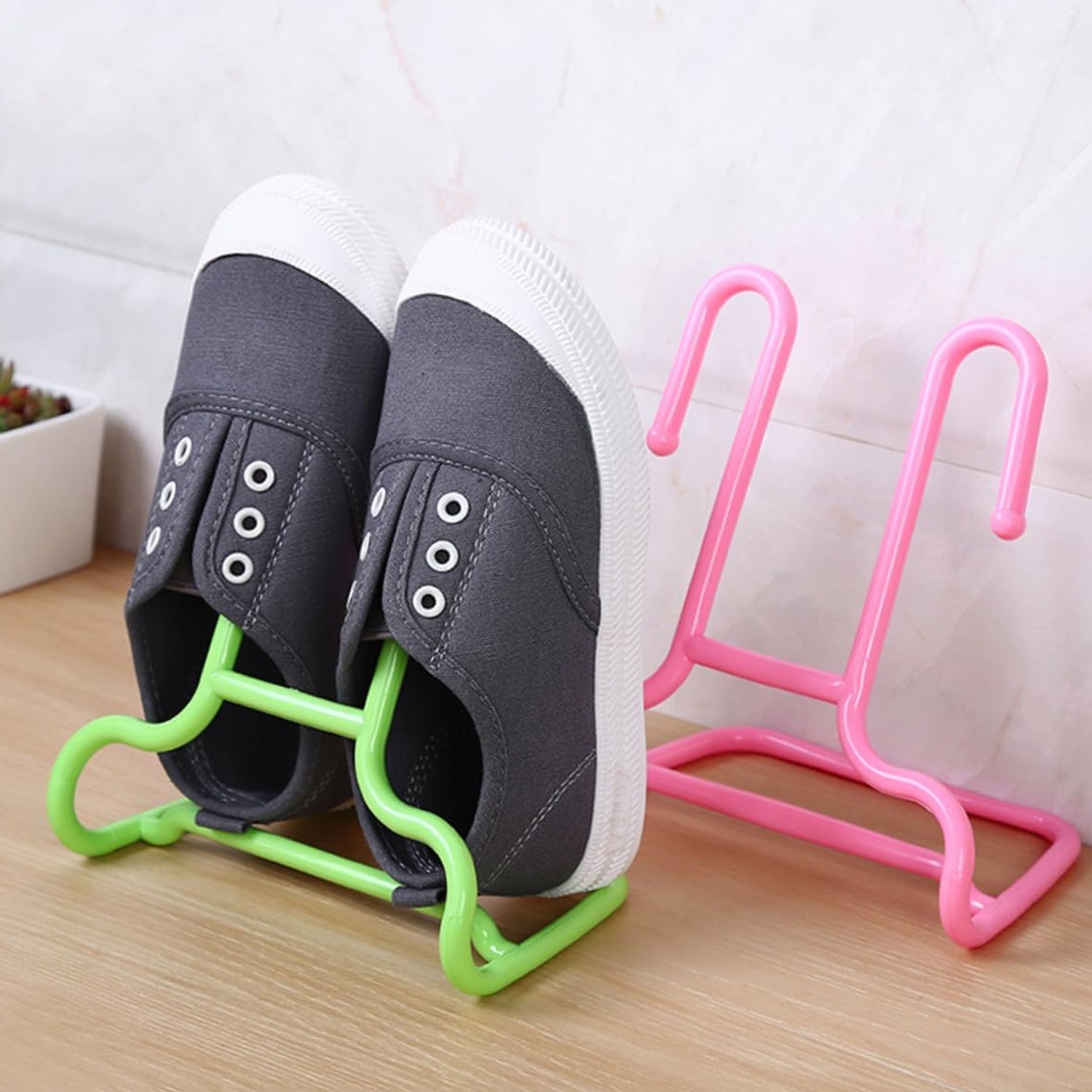 Multi - Function Shelf Drying Rack Shoe Rack Stand Hanger Shoes Hanging Storage Wardrobe Organizer Rack, Shoe Organizer Stand Closet Shoe Organizer Shoe Holder (2 Pc Set) - infinityexculsivestore.com