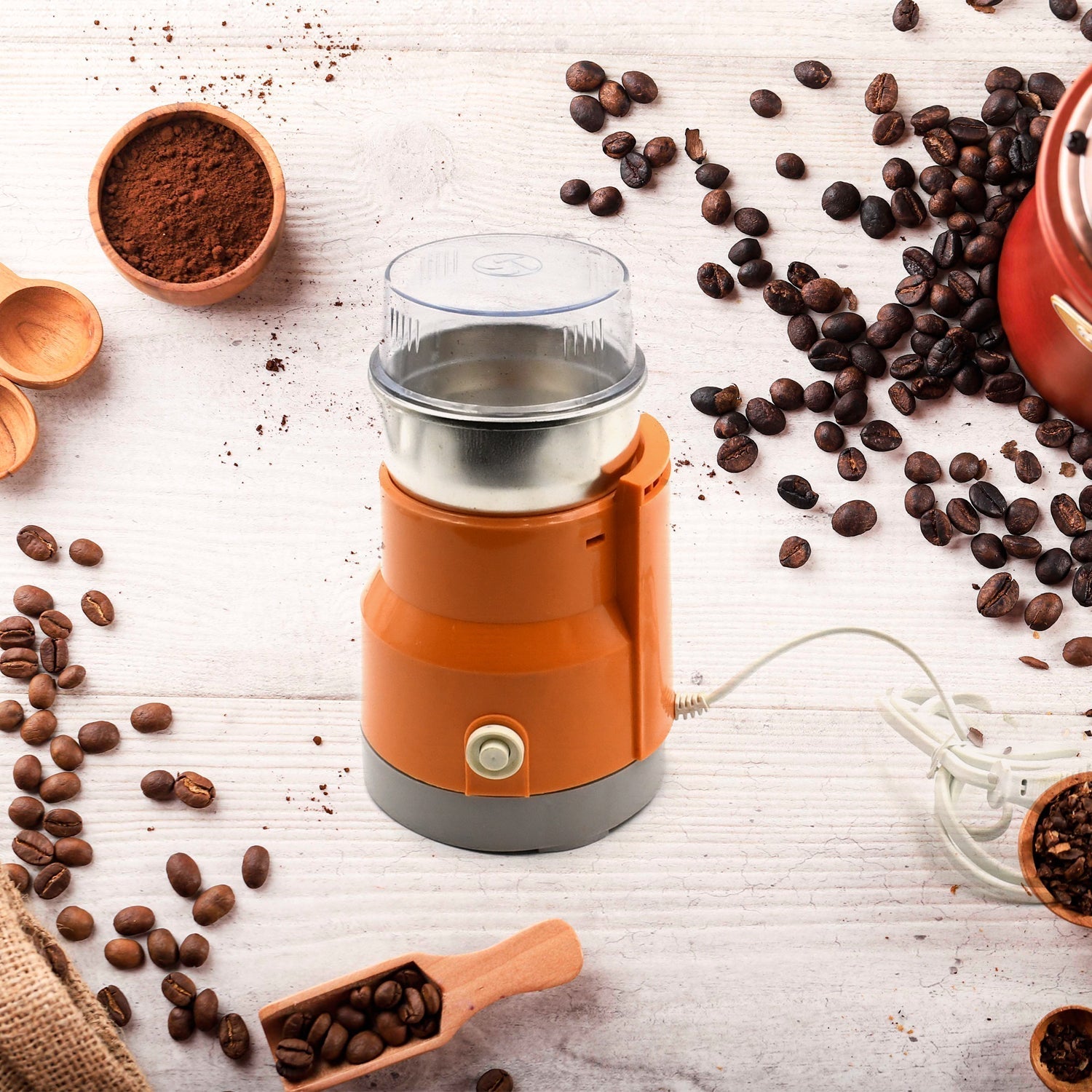 Multi Function Small Food Grinder Grain Grinder, Portable Coffee Bean Seasonings Spices Mill Powder Machine Small Kitchen Appliances for Home and Office - infinityexculsivestore.com
