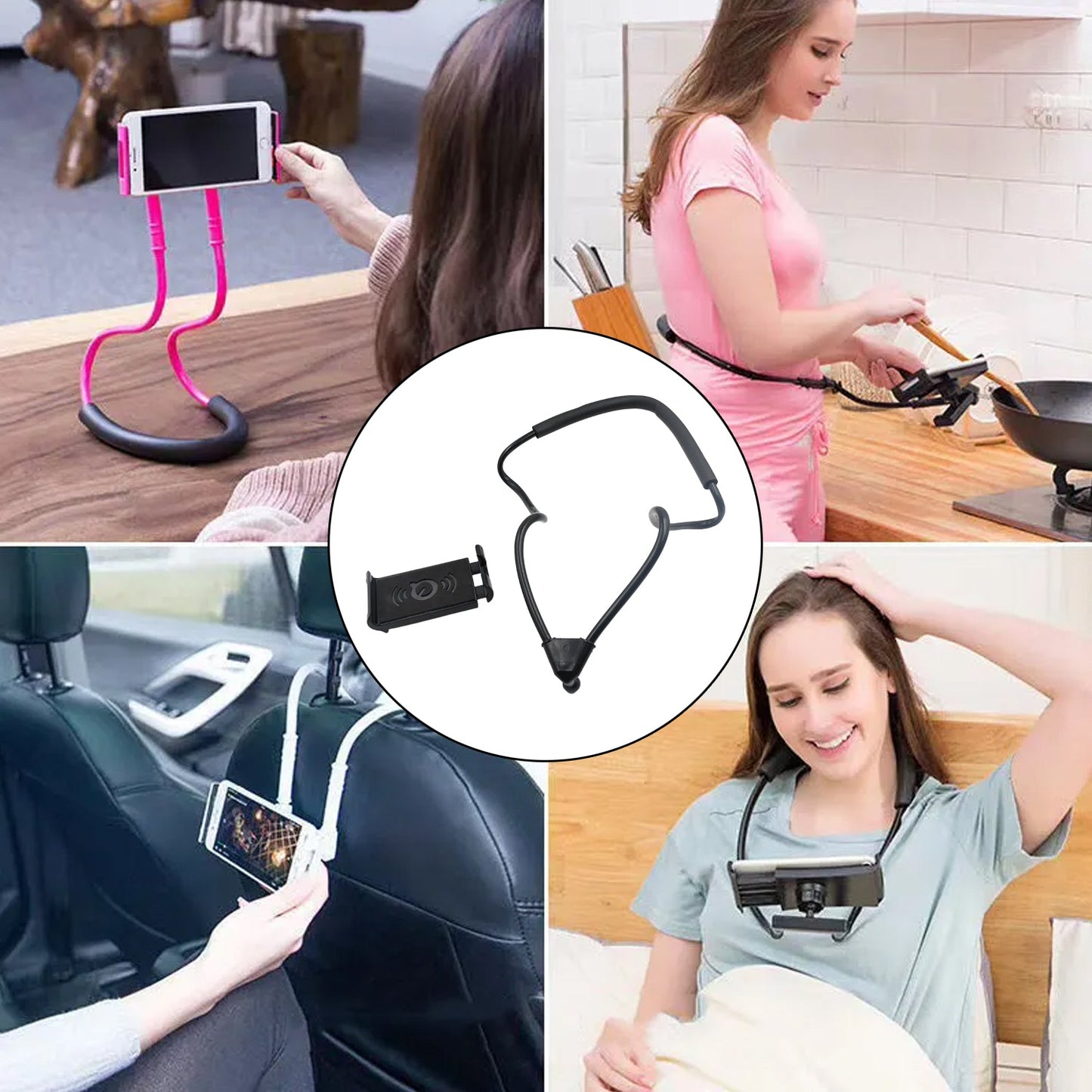 Multi Functional Flexible Long Arms Stand Hanging on Neck Universal Mobile Phone Stand Lounger's Bracket for Mobile Phone Tablet PC Desktop - infinityexculsivestore.com