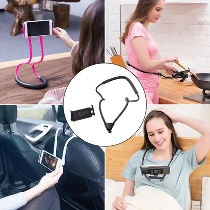 Multi Functional Flexible Long Arms Stand Hanging on Neck Universal Mobile Phone Stand Lounger's Bracket for Mobile Phone Tablet PC Desktop - infinityexculsivestore.com