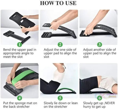Multi - Level Back Stretcher Posture Corrector Device for Back Pain - infinityexculsivestore.com