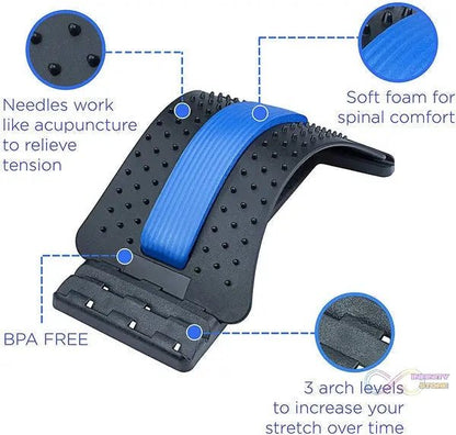 Multi - Level Back Stretcher Posture Corrector Device for Back Pain - infinityexculsivestore.com