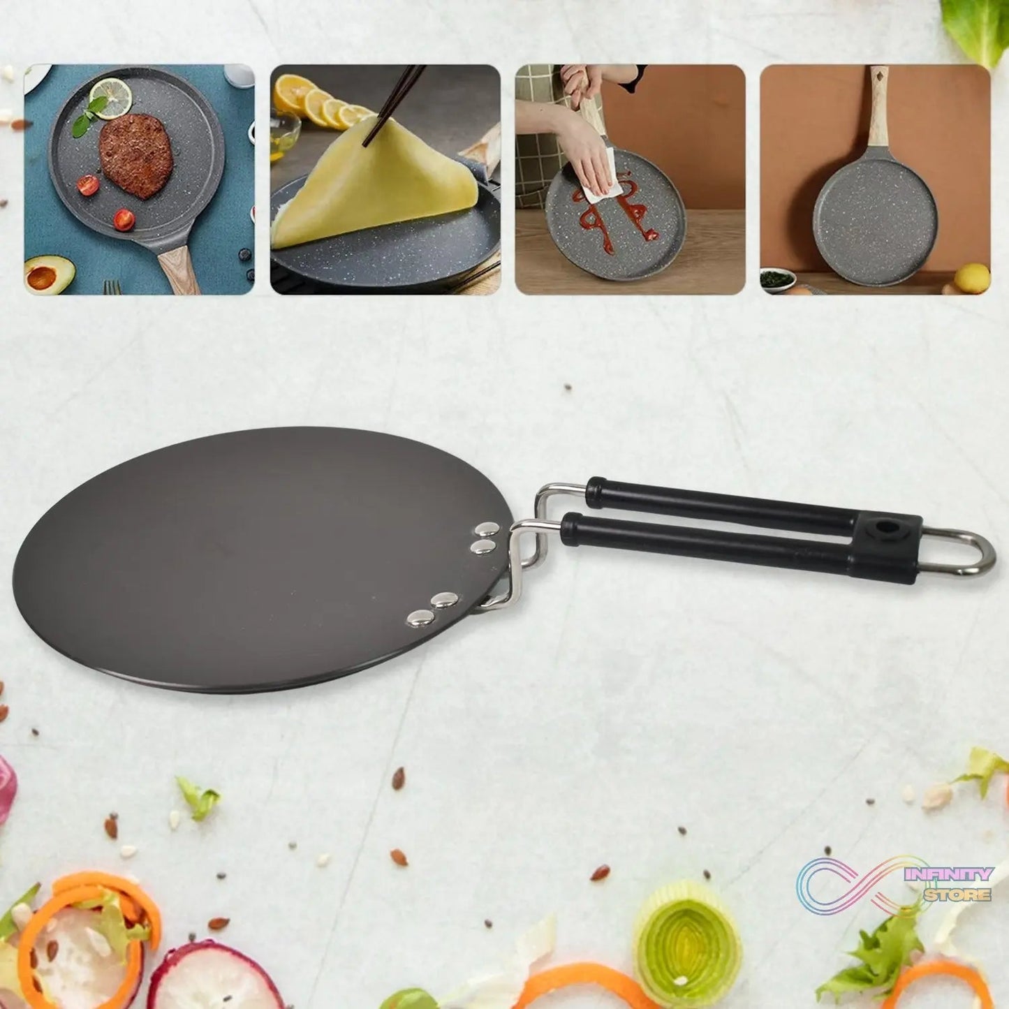 Multi Purpose Aluminium Roti Tawa (9 Inch) - infinityexculsivestore.com