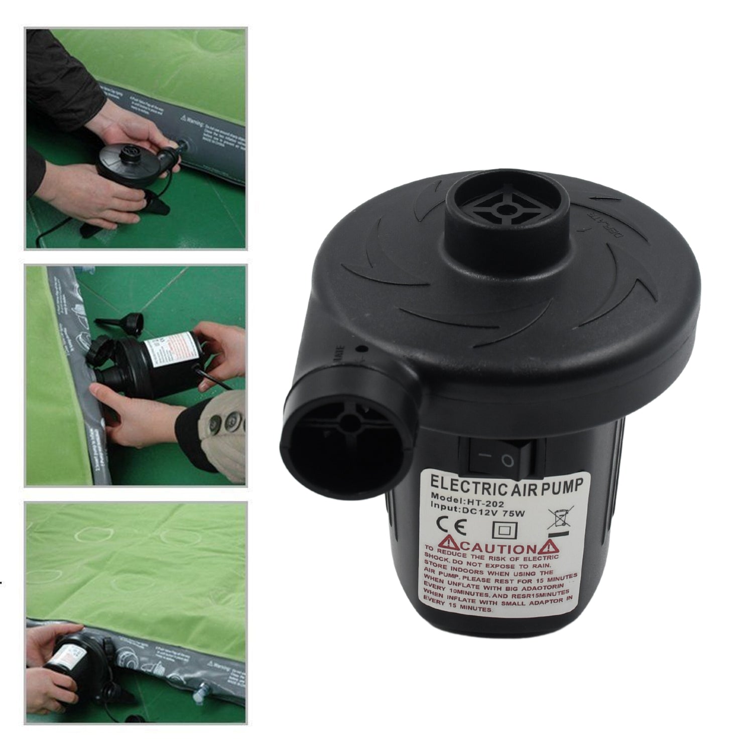 Multi - Purpose Electric Air Pump Without Valve Adaptors for Quickly Inflates/Deflates Sofa, Bed, Swimming Pool Tubes, Toys, Air Bags - infinityexculsivestore.com